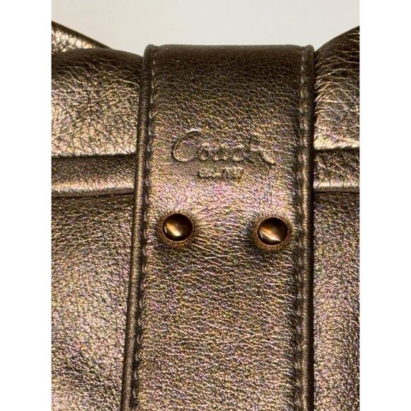 Coach Madeline Metallic Rose Vintage Coach Shoulder Purse 6X10 - Picture 6 of 16